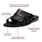 Mateo - Leather Open Toe Slide Sandal | Black