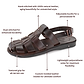 Michael - Closed Toe Leather Fisherman Sandal | Brown