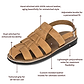 Michael - Closed Toe Leather Fisherman Sandal | Tan Nubuck