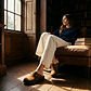 Nomad - Front Seam Suede Leather Clog | Honey Suede