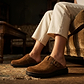 Nomad - Front Seam Suede Leather Clog | Honey Suede
