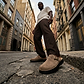 Nomad - Front Seam Suede Leather Clog | Olive Suede