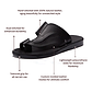 Peter - Leather Toe Strap Sandal | Black