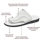 Peter - Leather Toe Strap Sandal | White