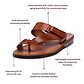 Rafael - Leather Velcro Strap Sandal | Honey