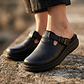 Sawyer - Leather Clog-Toe Sandal | Black
