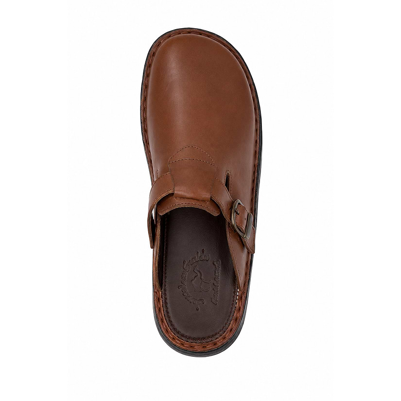Sawyer - Leather Clog-Toe Sandal | Brown