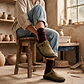 Sawyer - Leather Clog-Toe Sandal | Olive Nubuck