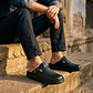 Sawyer - Leather Clog-Toe Sandal | Black