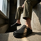 Sawyer - Leather Clog-Toe Sandal | Black Nubuck