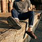 Sawyer - Leather Clog-Toe Sandal | Brown Nubuck