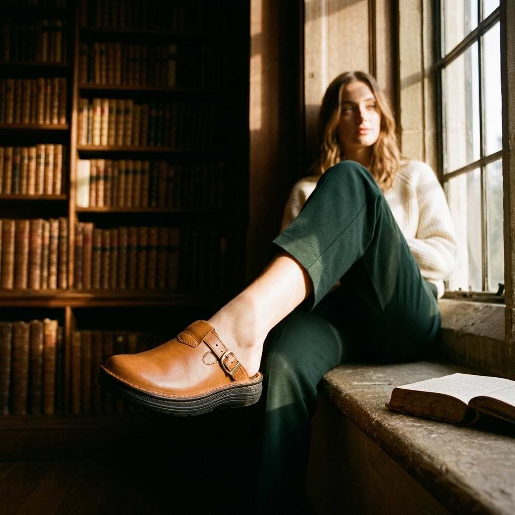 Sawyer - Leather Clog-Toe Sandal | Honey