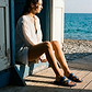 The Good Shepherd - Leather Toe Loop Sandal | Blue
