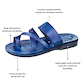 The Good Shepherd - Leather Toe Loop Slide | Blue