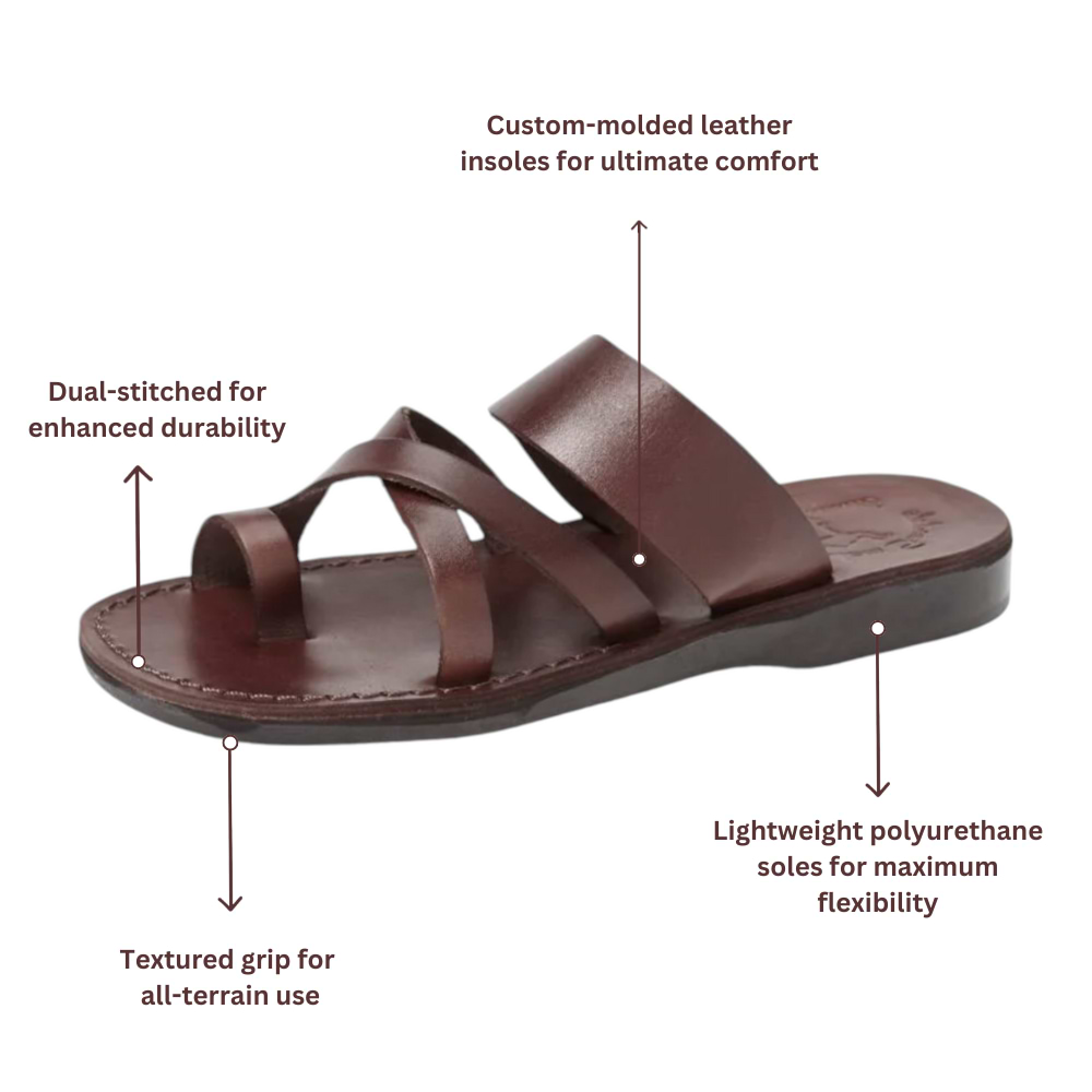 The Good Shepherd - Leather Toe Loop Sandal | Brown