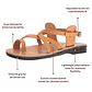 The Good Shepherd Buckle - Leather Toe Loop Sandal | Tan