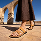 The Good Shepherd - Leather Toe Loop Sandal | Tan Nubuck