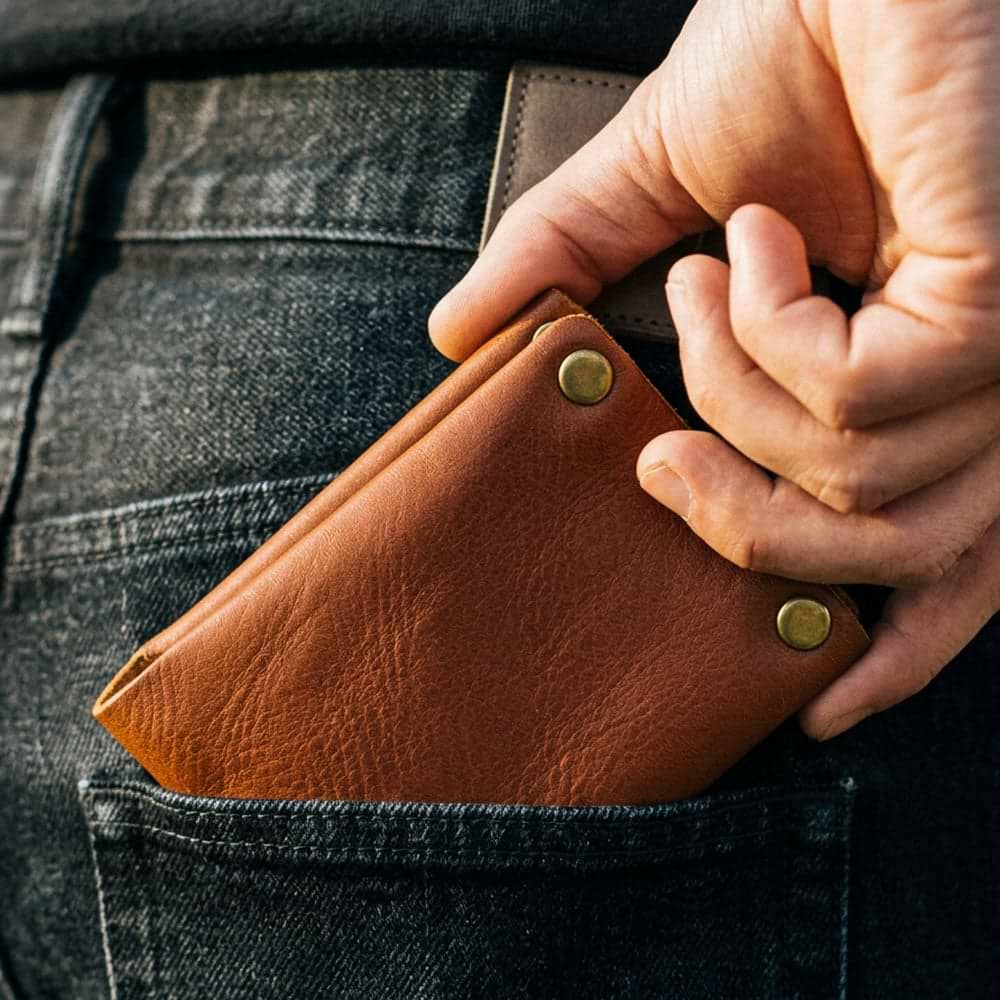 The Unicus Wallet - Handcrafted Seamless Leather Wallet | Honey