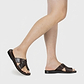 Asher - Leather Slide On Sandal | Brown
