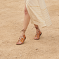 Deborah - Leather Lace Up Sandal | Tan