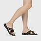 Jesse - Leather Woven Strap Sandal | Brown
