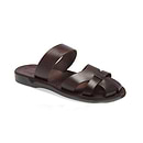 Adino - Leather Closed Toe Sandal | Brown
