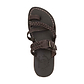 Sophia - Leather Braided Flat Sandal | Brown Nubuck - top view