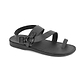 Gabriel Black, handmade leather sandals with back strap and toe loop - Front View
