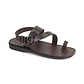 Gabriel Brown, handmade leather sandals with back strap and toe loop - Front View