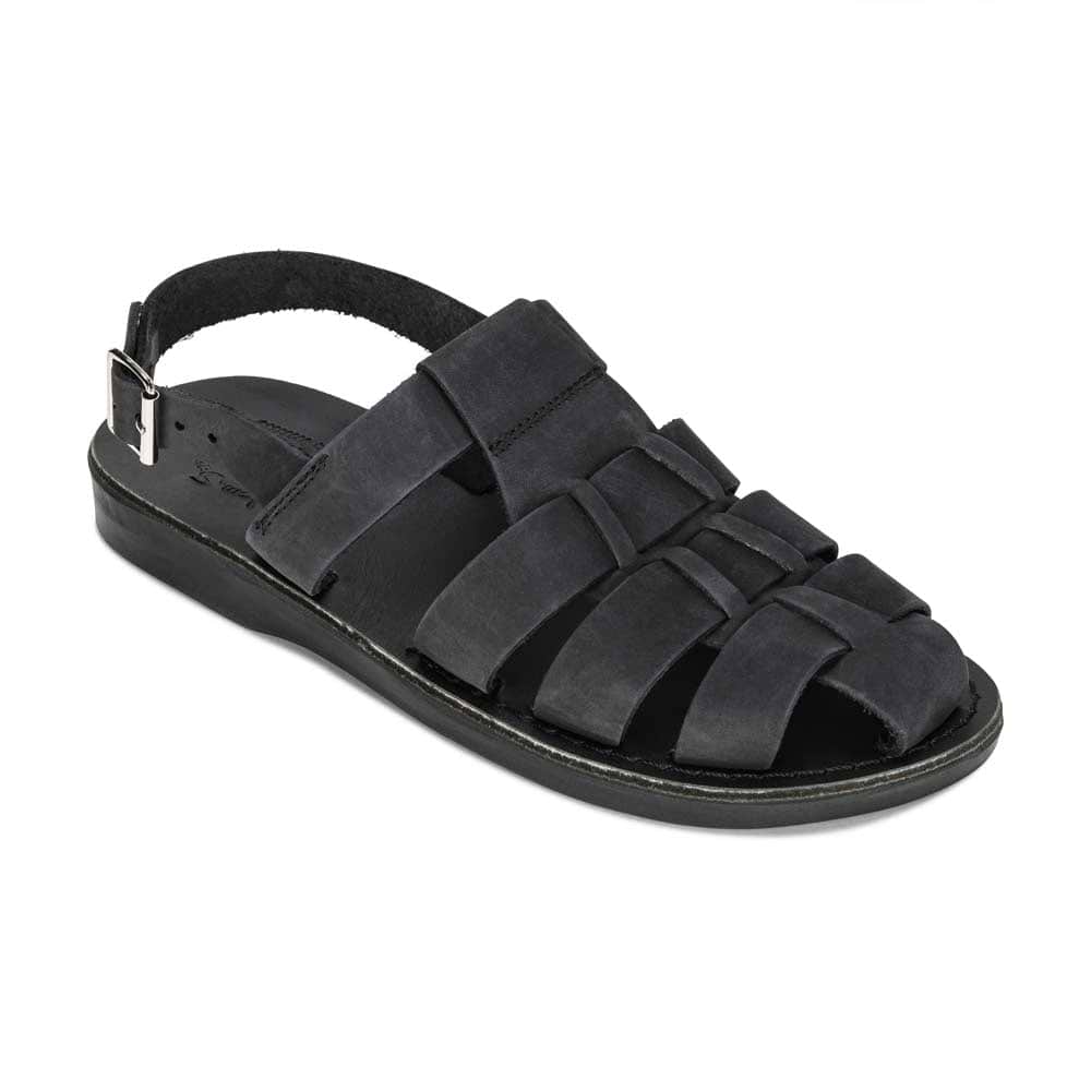 Michael Blackk Nubuck closed toe leather sandal - front view