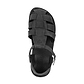 Daniel - Leather Fisherman Sport Sandal | Black Nubuck - top view