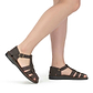 Daniel - Leather Fisherman Model wearing Sport Sandal | Brown Nubuck - side view