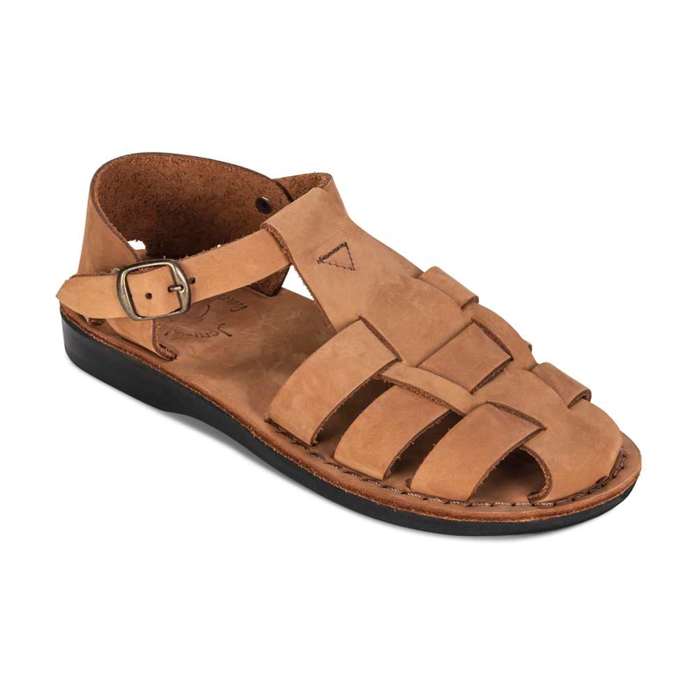Daniel Camel Brown Nubuck - Leather Fisherman Sport Sandal - front view