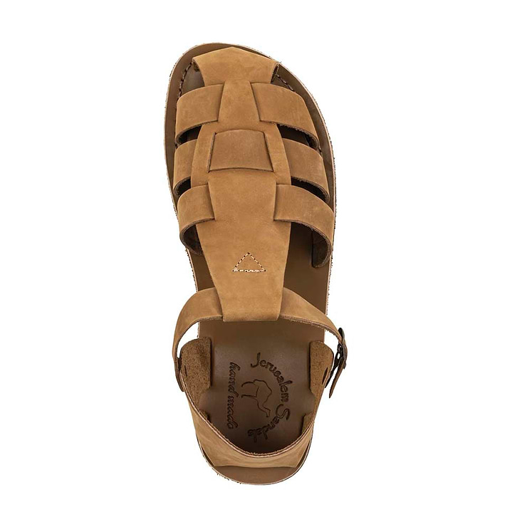 Daniel Tan Nubuck closed toe leather sandal - top view