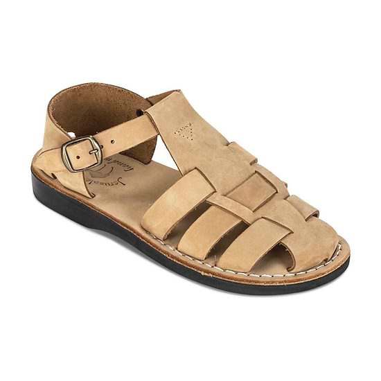Daniel Yellow Nubuck - Leather Fisherman Sport Sandal - front view