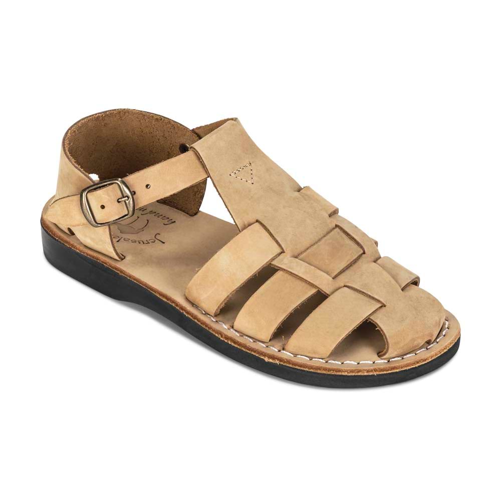 Daniel Yellow Nubuck - Leather Fisherman Sport Sandal - front view