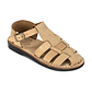 Daniel Yellow Nubuck - Leather Fisherman Sport Sandal - front view