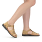 Model wearing Daniel Yellow Nubuck - Leather Fisherman Sport Sandal - side view