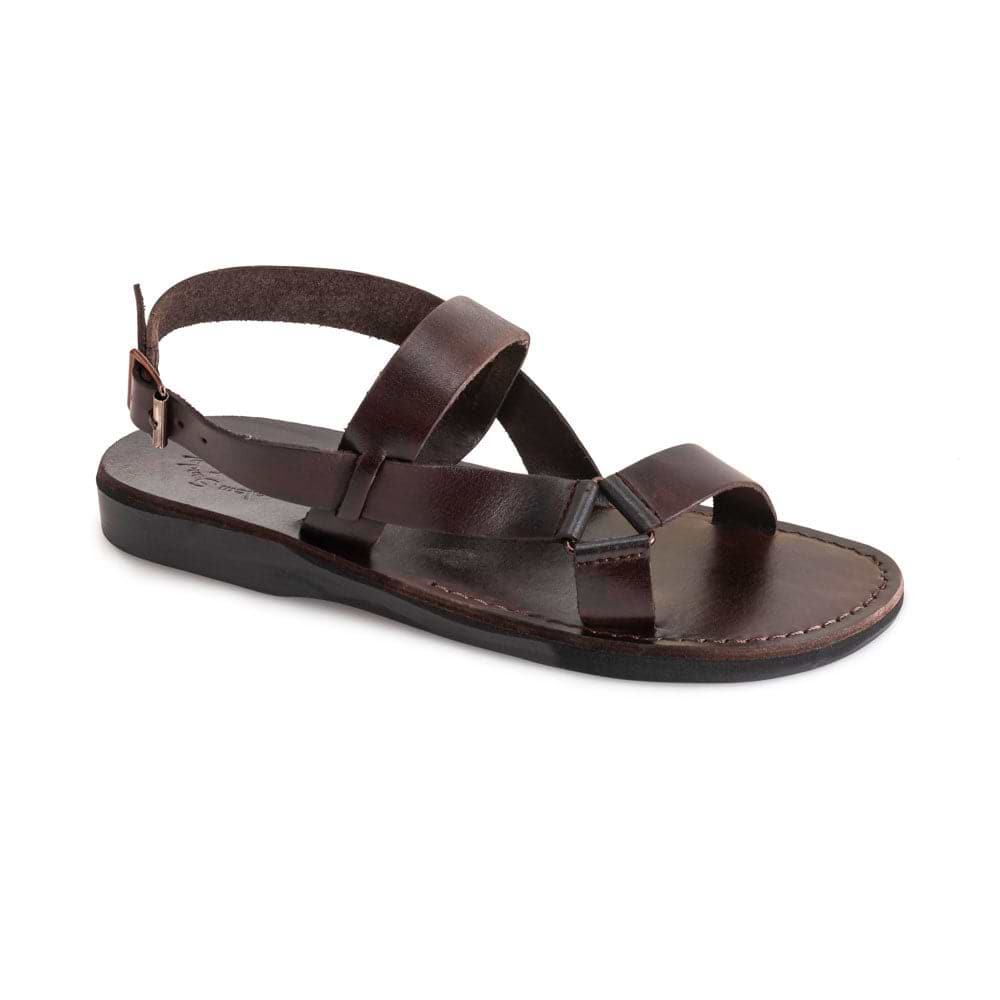 Jubal Leather Open-Toe Slingback Sandal - Brown