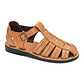 Barak Tan, handmade leather sandals fisherman sandal silhouette. Front View