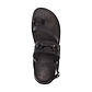 Eliphaz brown, handmade leather sandals with back strap and toe loop, up view