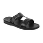 Samson Brown, handmade leather slide sandals - Front View