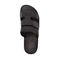 Micah Brown, handmade leather slide sandals - Side View