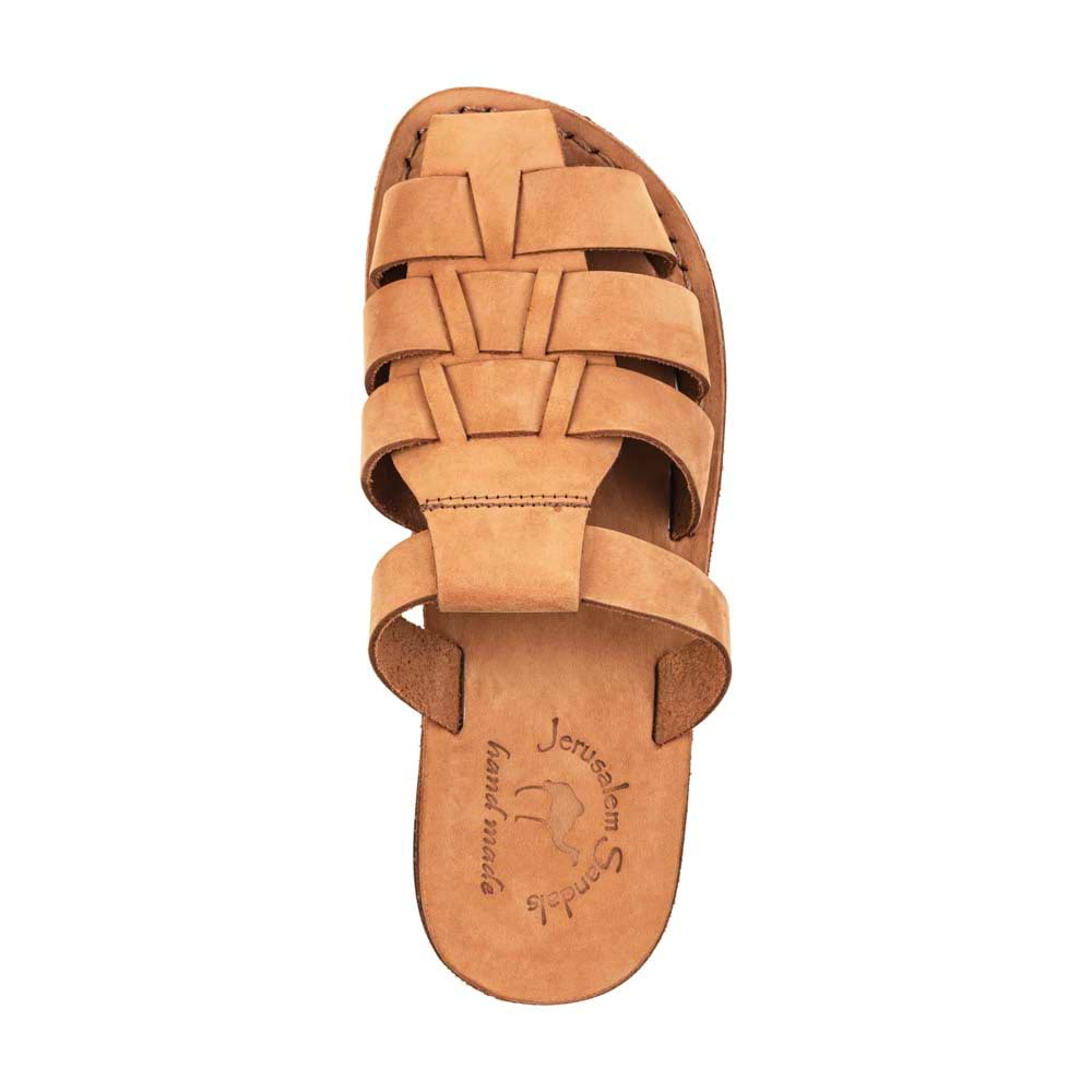 Michael Slide Camel Brown Nubuck - Leather Pacific Slide Sandal - top view