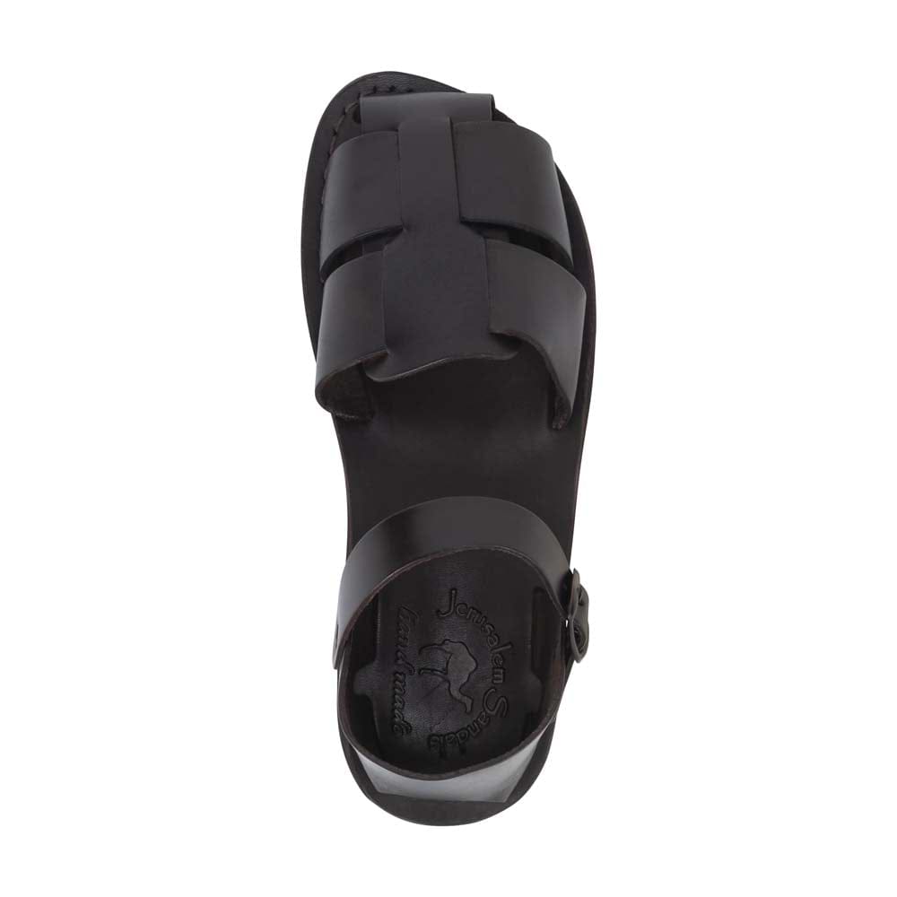 Gemma Brown, handmade leather sandals fisherman sandal silhouette. Top View