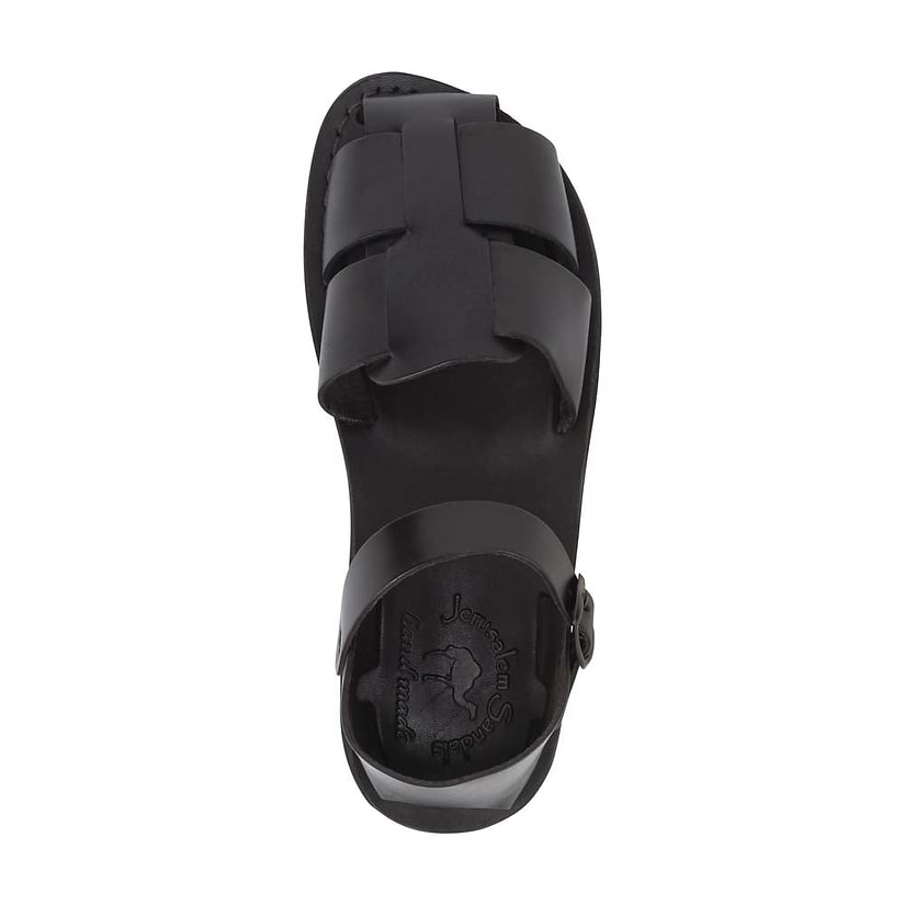 Gemma Brown, handmade leather sandals fisherman sandal silhouette. Top View
