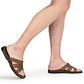 Products Axel - Leather Coastal Sandal | Oiled Brown - on feet  view