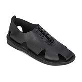 River - Leather Lace-Up Sandal | Black