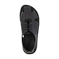 River Black leather lace-up sandal - top view