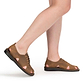 Products River - Leather Lace-Up Sandal | Oiled Brown - on feet  view